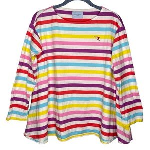 tsumori chisato room by Issey Miyake shirt rainbow striped flowey women’s medium